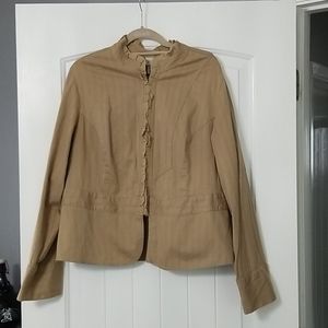 Tan/ pinstripe blazer